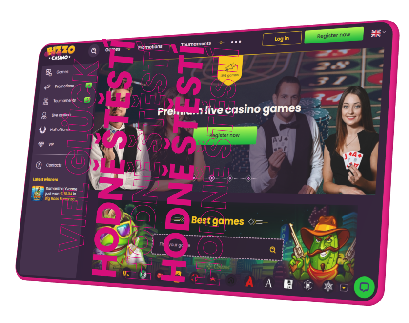 BizzoCasino Live kasino s krupiérem